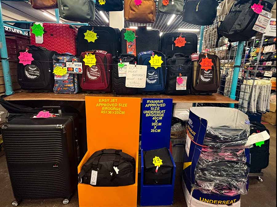 Hat City - Chelmsford Retail Market - Ryanair and easyJet bags