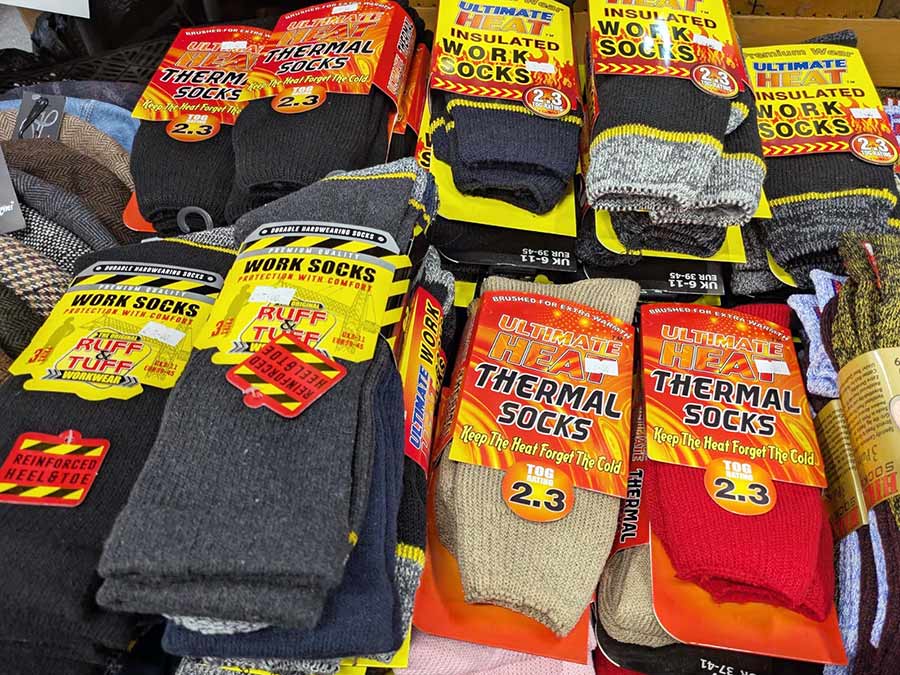 Hat City - Chelmsford Retail Market - work and thermal socks